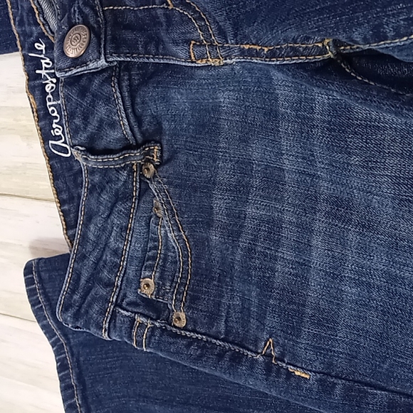 Aeropostale Bayla Skinny Blue Jeans Size 00 Short - Picture 15 of 16